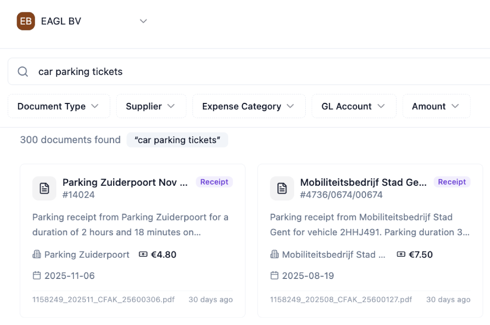 Enhanced Document Search in Eagl
